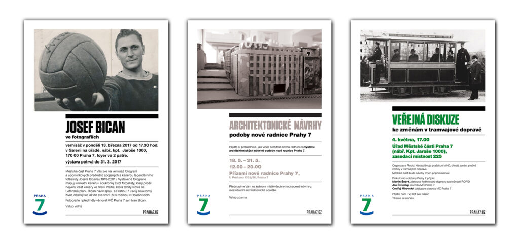 plakáty: výstava fotografií, architektonické návrhy a veřejná diskuse
